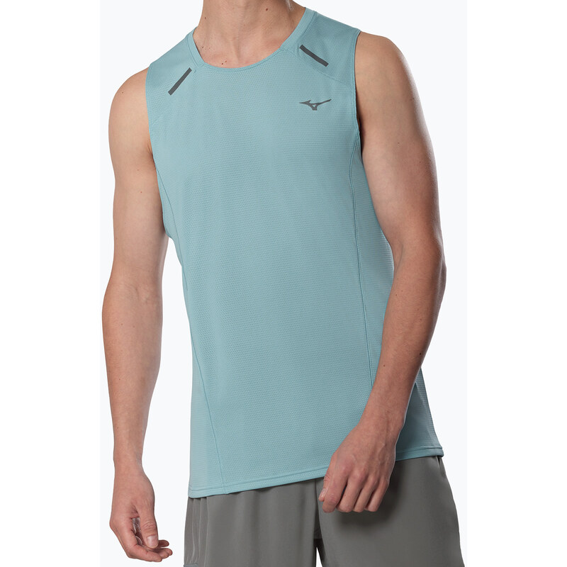 Pánské běžecké tílko Mizuno Active DryAeroFlow Tank Top aquifer