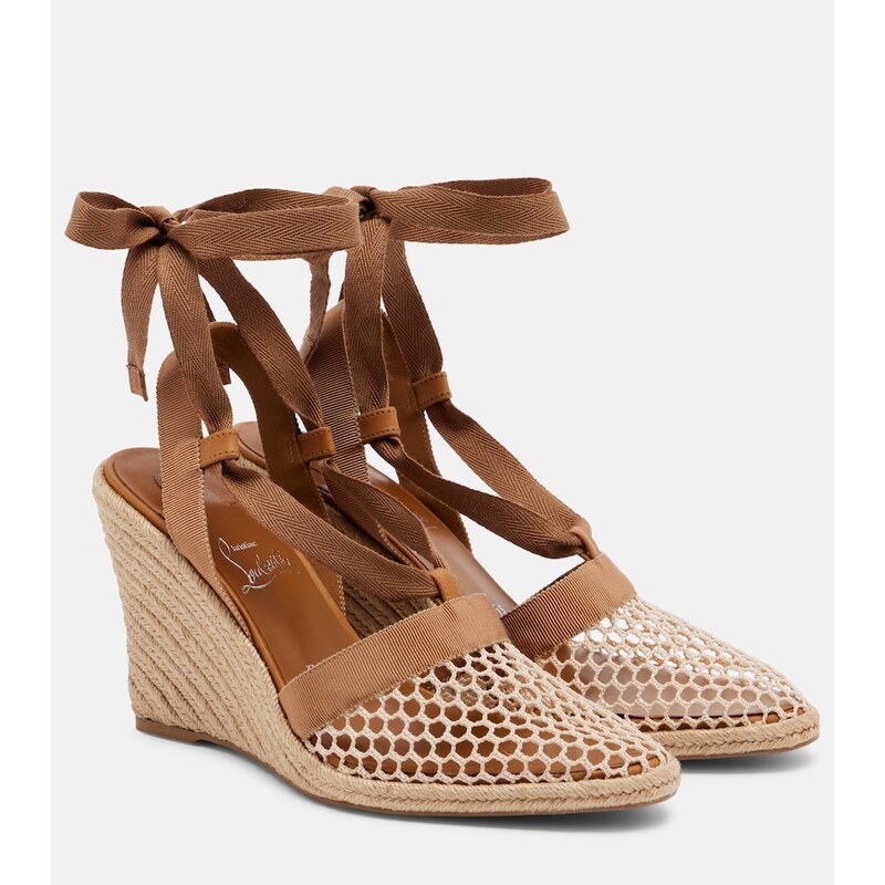 Christian Louboutin Toleda mesh espadrille wedges