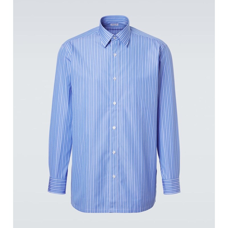 Charvet Striped cotton poplin shirt