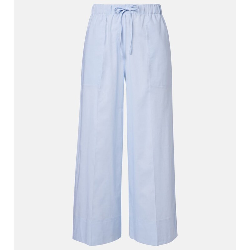 Toteme Cotton and linen wide-leg pants