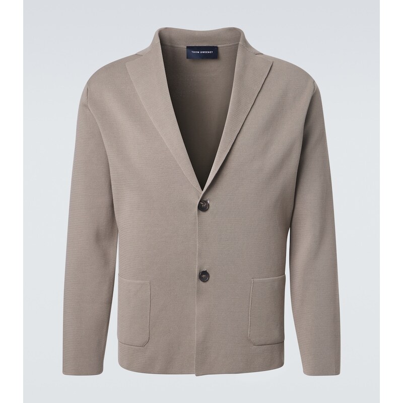 Thom Sweeney Cotton crÃªpe blazer