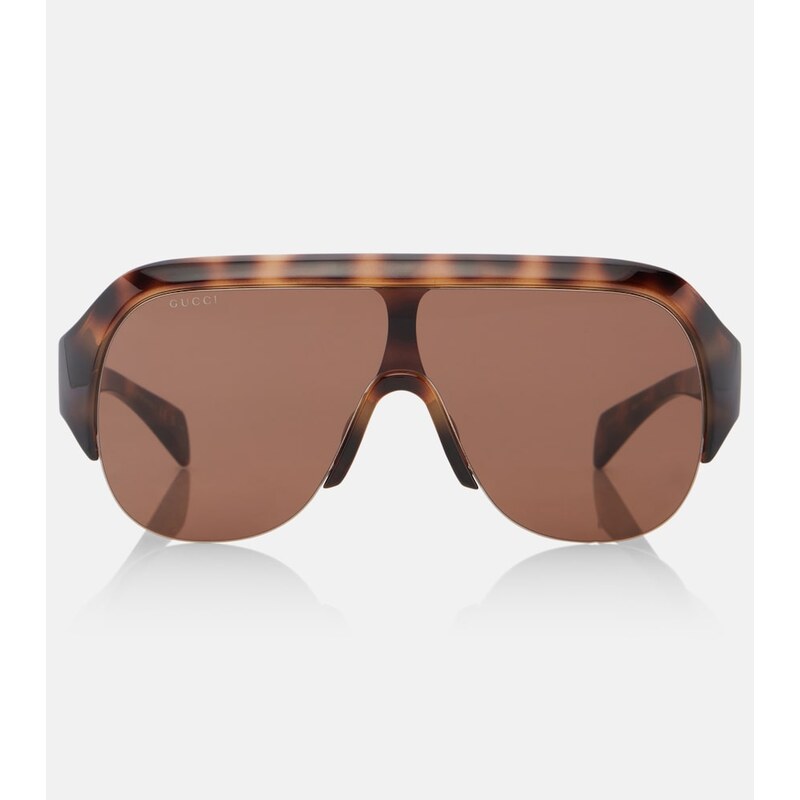 Gucci Lettering shield sunglasses