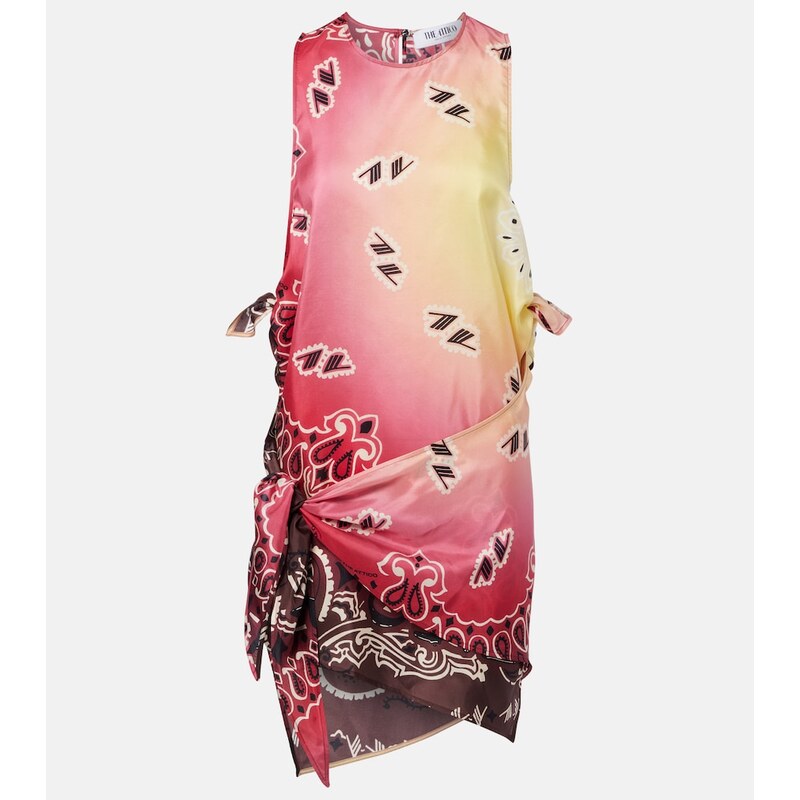 The Attico Printed silk minidress