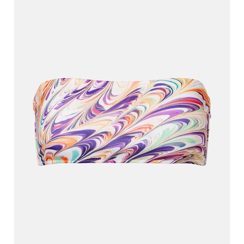 Alexandra Miro Iris printed bandeau bikini top