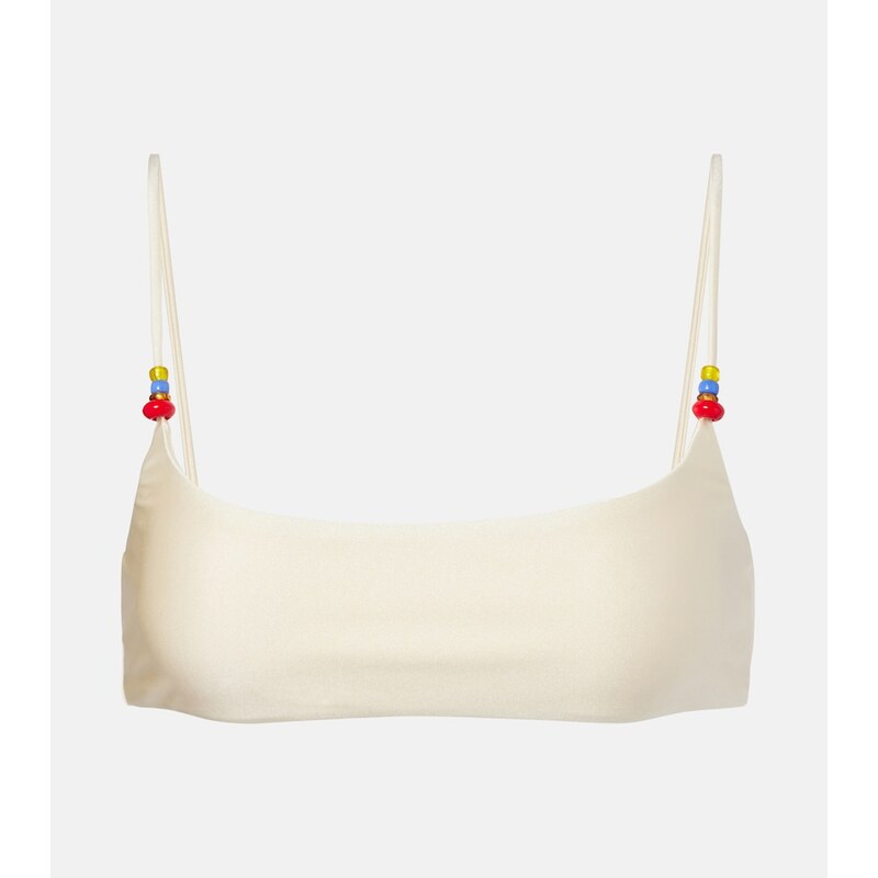 Jade Swim Muse beaded bikini top