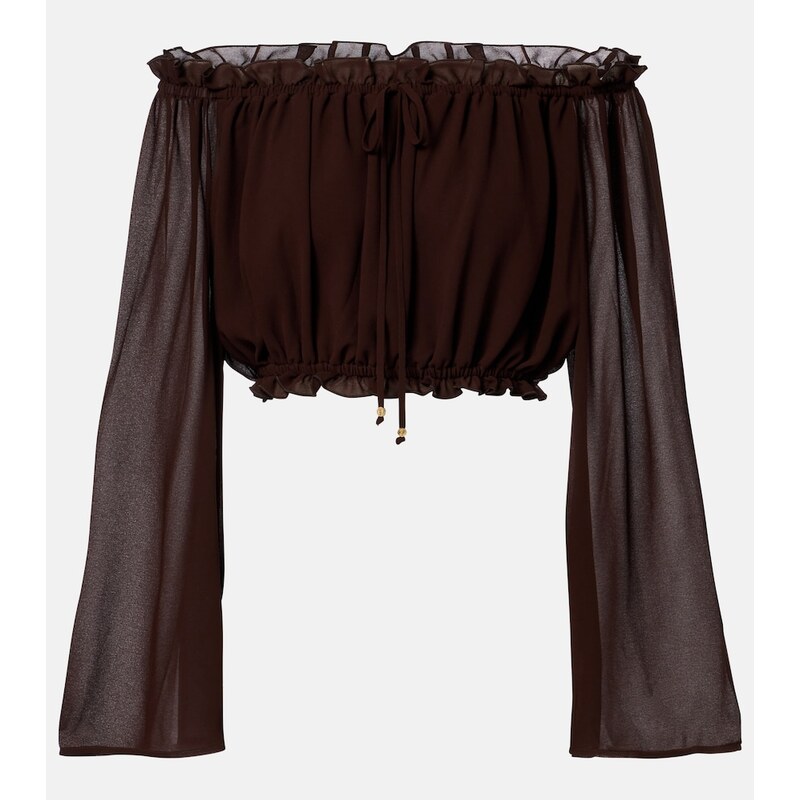 Bananhot Ora off-shoulder crop top