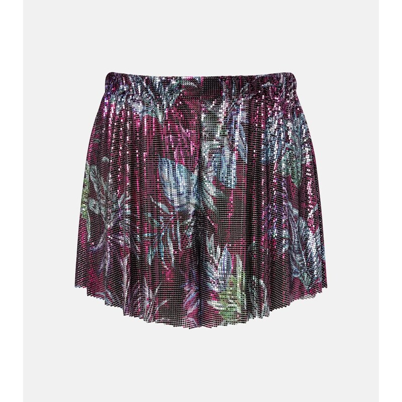 Rabanne Printed chainmail shorts