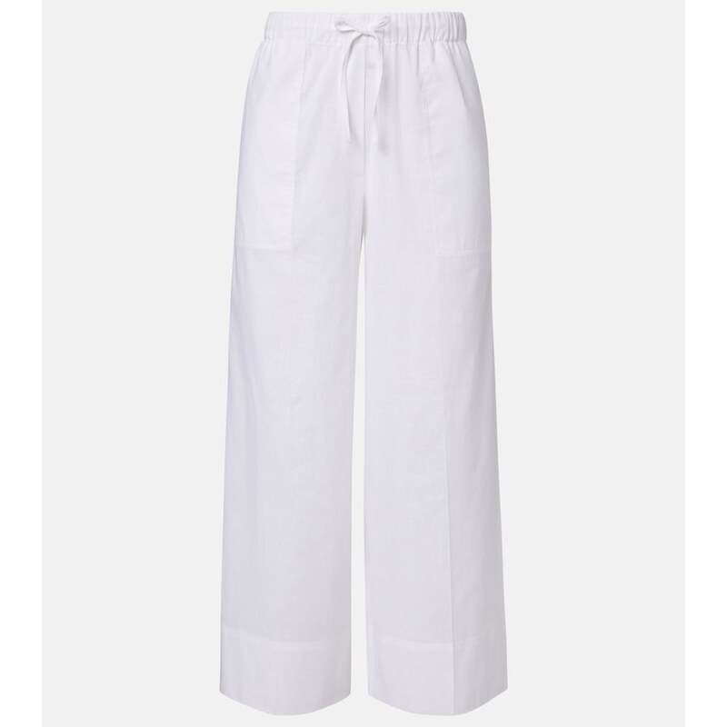 Toteme Cotton and linen wide-leg pants