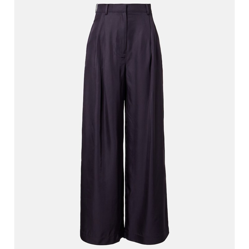 The Frankie Shop Marfa pleated twill wide-leg pants