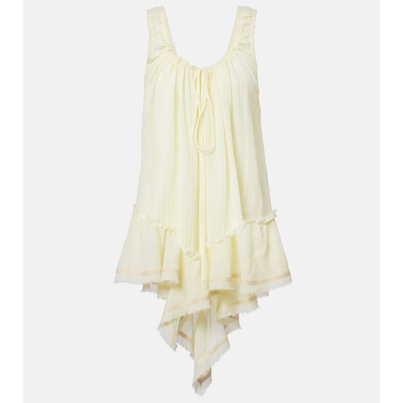 The Attico Ruffled cotton minidress