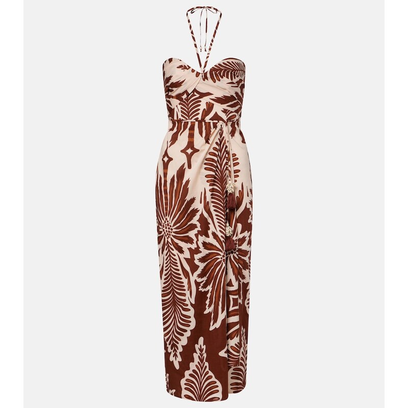 Poupette St Barth Collina printed cotton midi dress