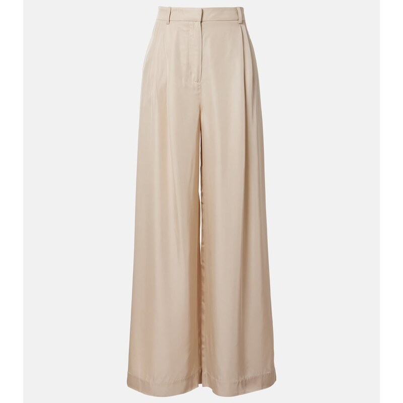 The Frankie Shop Marfa pleated twill wide-leg pants