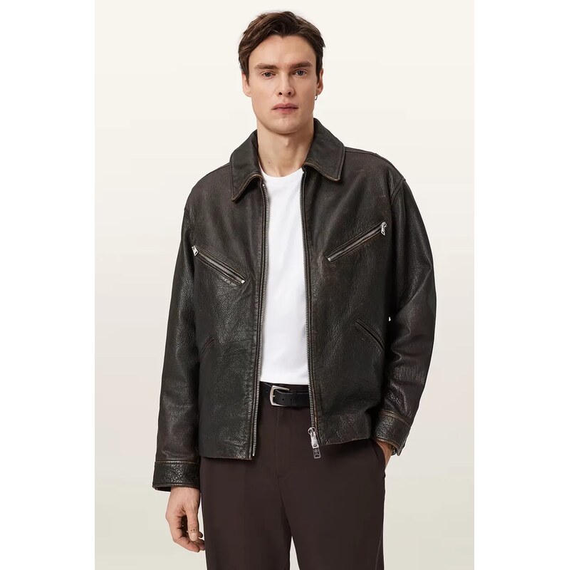 AllSaints bunda pánská kožená STARDAY