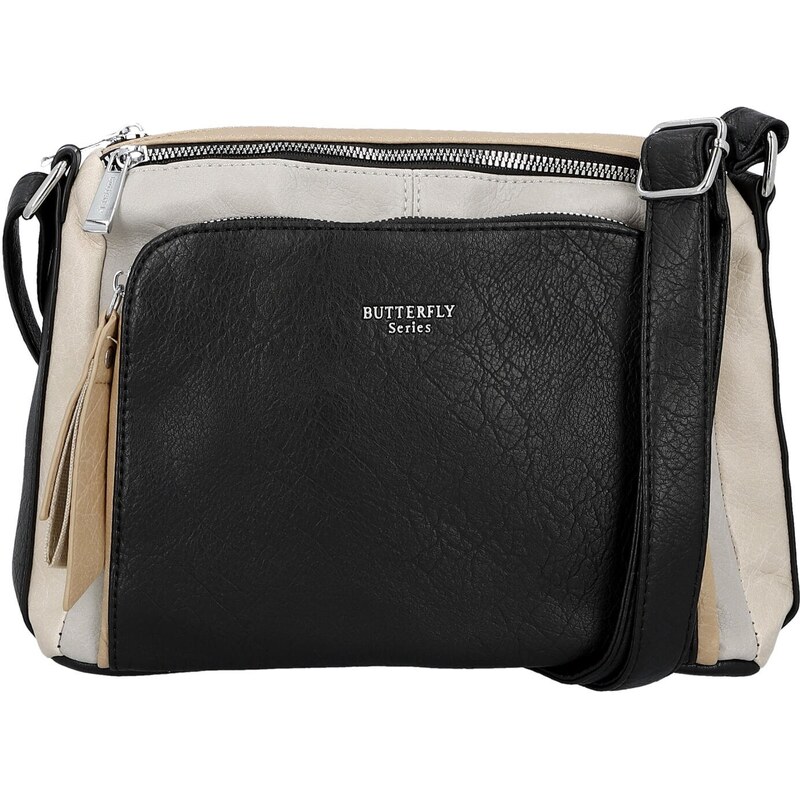 Dámská crossbody kabelka černá/béžová - Firenze Joelle černá 115029330