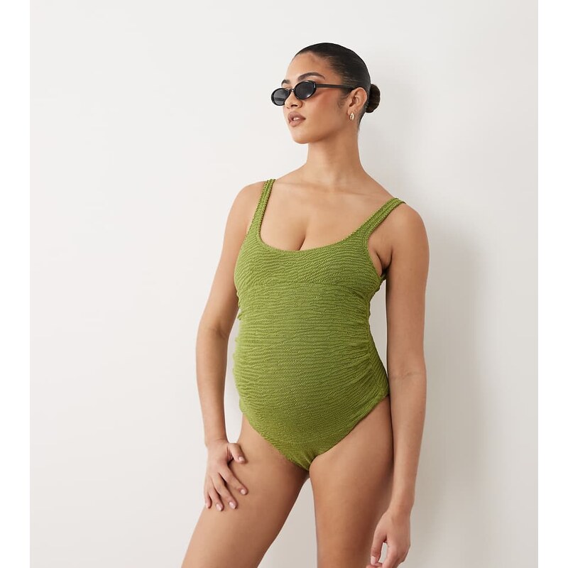 ASOS Maternity ASOS DESIGN Maternity Oceana scoop neck swimsuit in 115520487