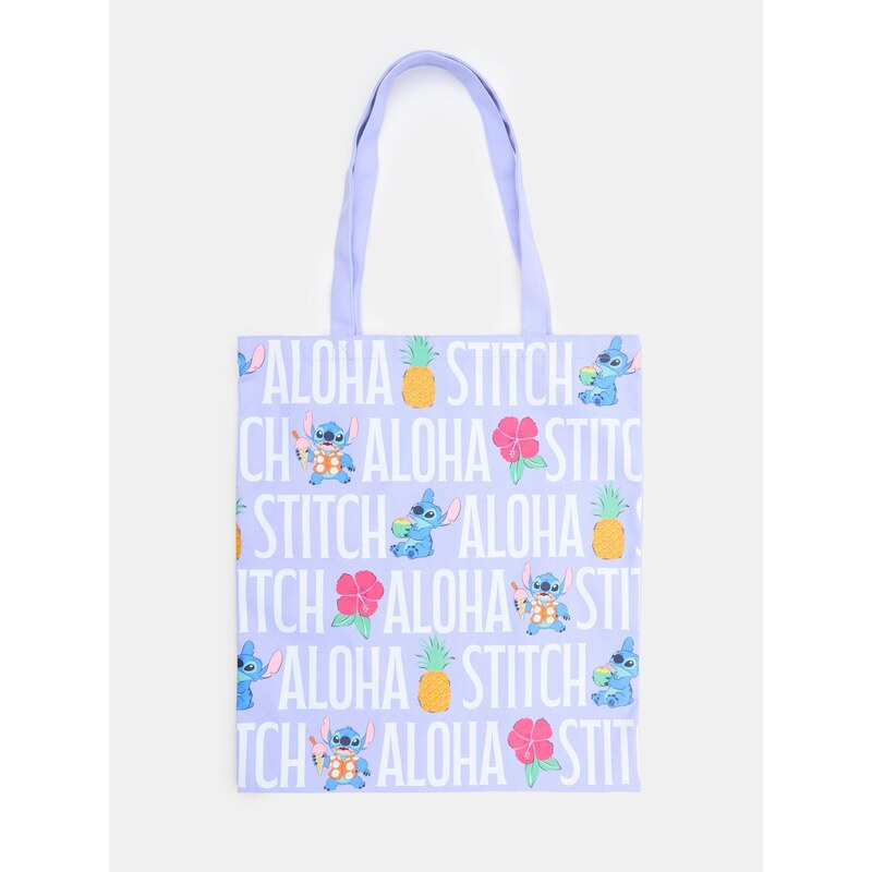 Sinsay - Látková shopper taška s potiskem Stitch - modrá 115003238