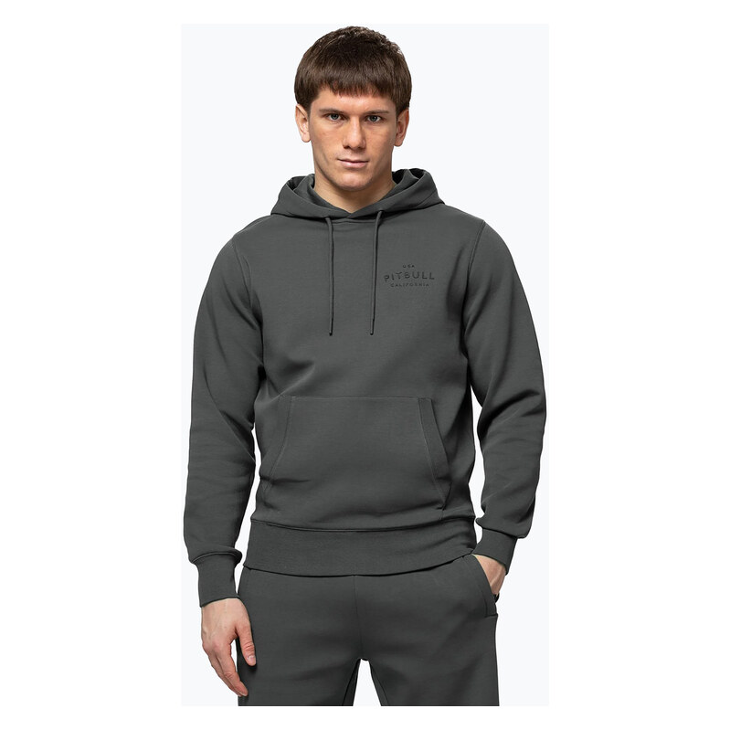 Pánská mikina Pitbull Sampson Hooded Sweatshirt grey/green