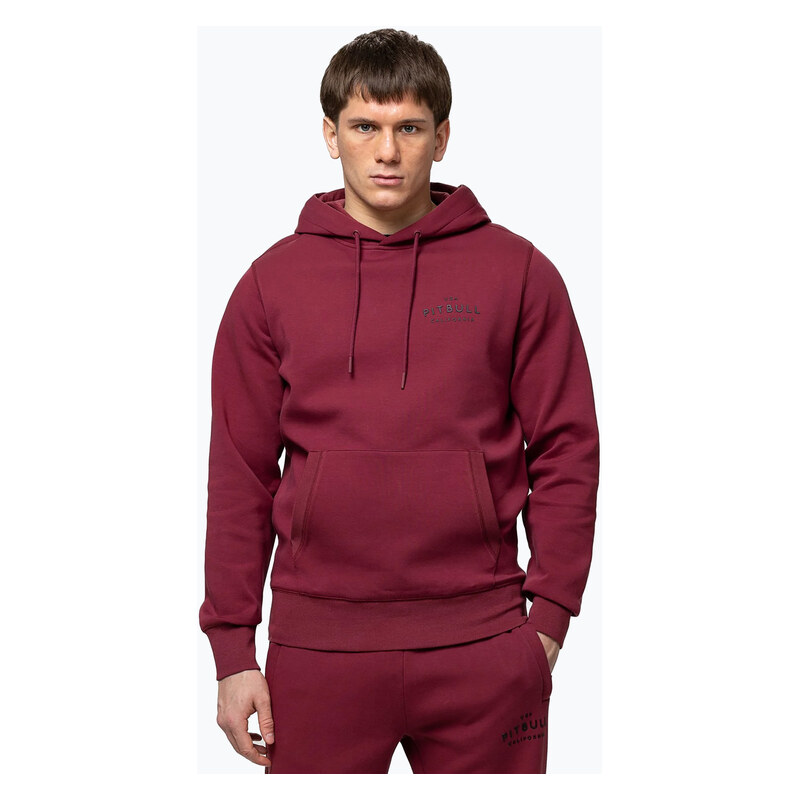 Pánská mikina Pitbull Sampson Hooded Sweatshirt burgundy