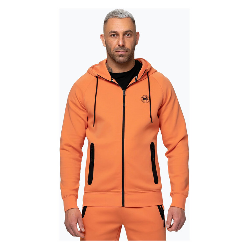Pánská mikina Pitbull Dogwood Hooded Zip Sweatshirt fluo orange