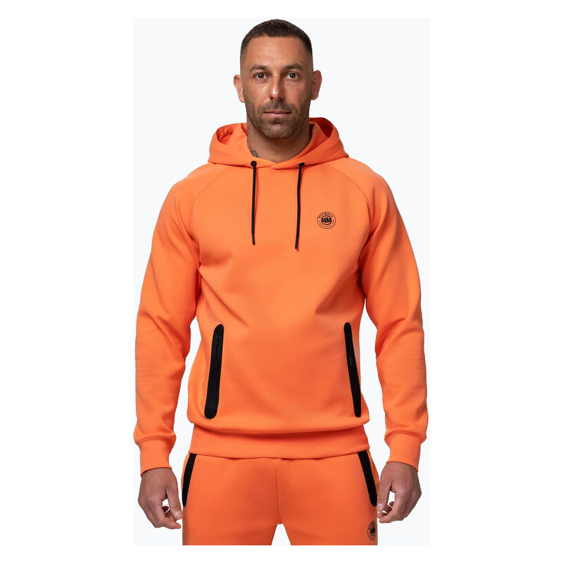 Pánská mikina Pitbull Dogwood Hooded Sweatshirt fluo orange