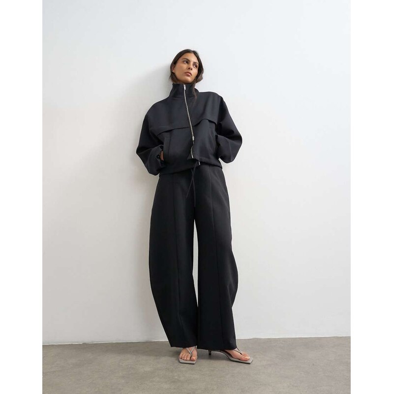 Topshop co ord barrel leg trouser in black 115033895