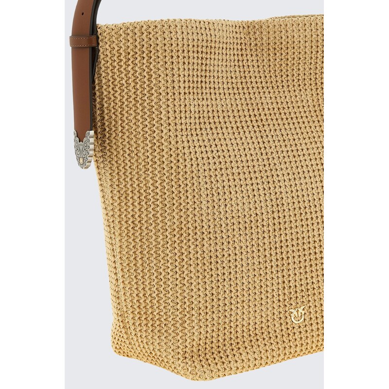 Dámská kabelka PINKO BUCKET BIG BAG 106834A391HH2A proutěná/hnědá