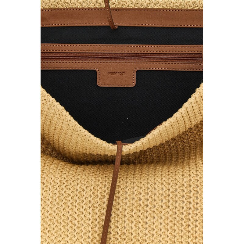 Dámská kabelka PINKO BUCKET BIG BAG 106834A391HH2A proutěná/hnědá