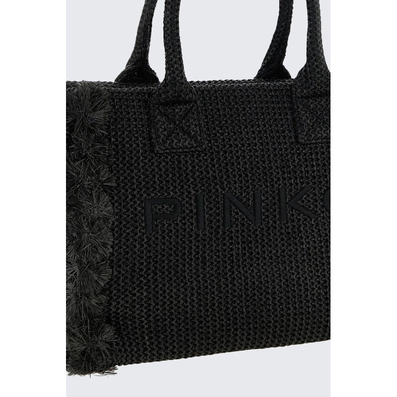 Dámská kabelka PINKO BEACH SHOPPER RAFIA 106673A39YZ99Q proutěná černá