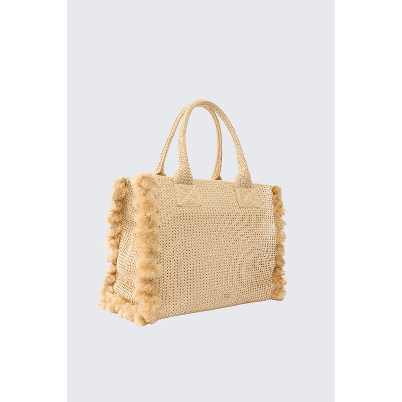 Dámská kabelka PINKO BEACH SHOPPER RAFIA 106673A39YHZ3Q proutěná