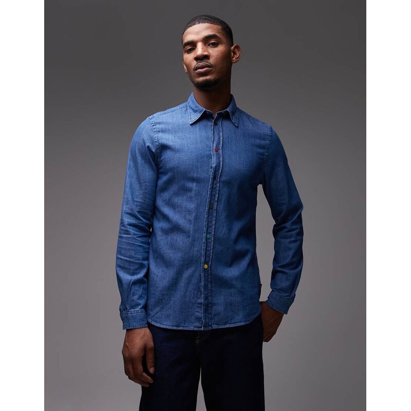 PS Paul Smith denim shirt in dark blue