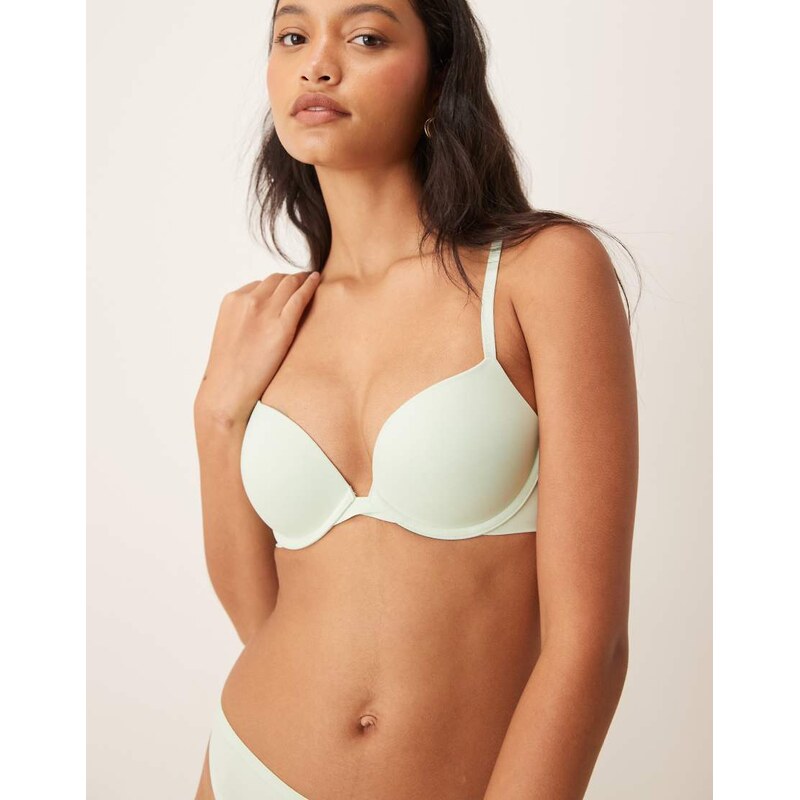 Calvin Klein Perfectly Fit push up plunge bra in mint-Green 115005412