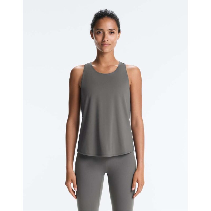OYSHO Cross-back comfortlux t-shirt in light green-Grey