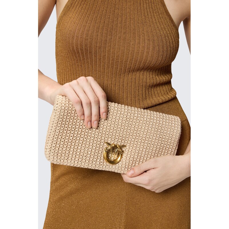 Dámské crossbody PINKO CLICK SOFT HORIZ CLASSIC 106022A391C24Q proutěné