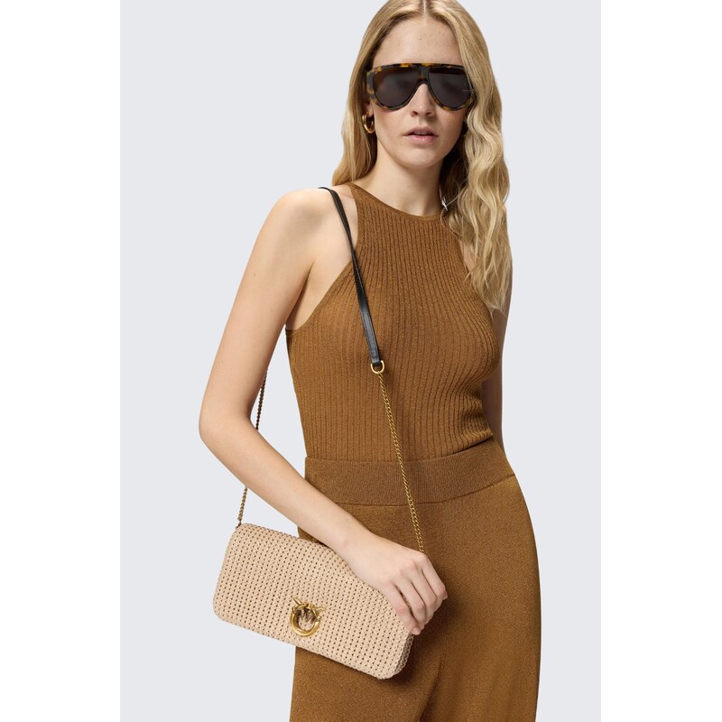 Dámské crossbody PINKO CLICK SOFT HORIZ CLASSIC 106022A391C24Q proutěné