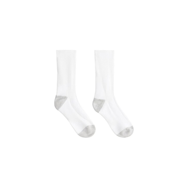 OYSHO Quarter polyamide blend sports sock in white 115005750
