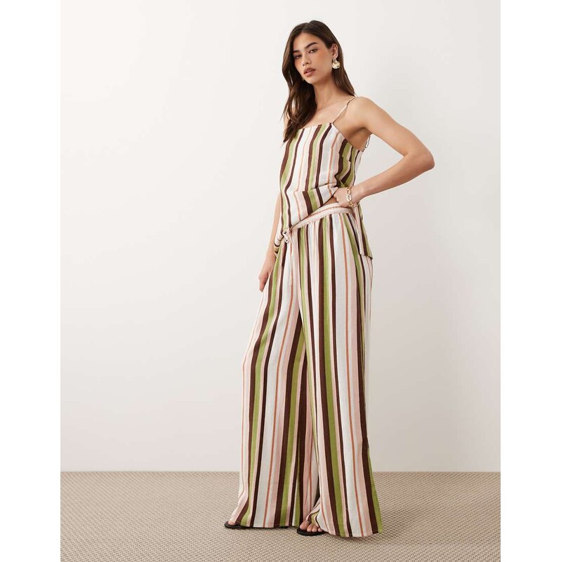 Nobodys Child Elstow linen blend drawstring waist wide leg