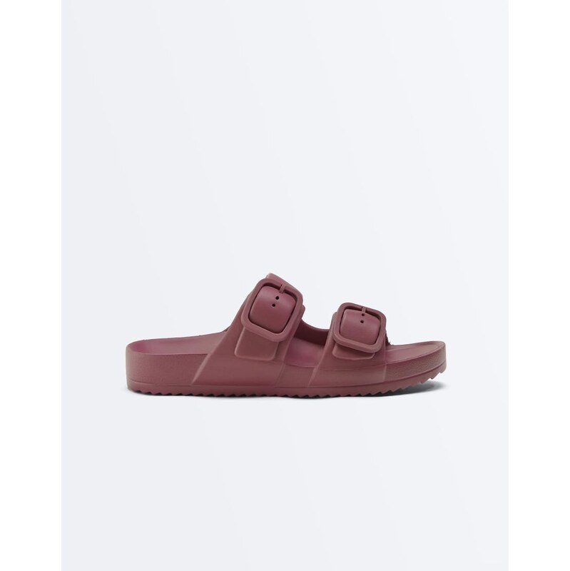 OYSHO Beachwear buckle sandal in brown-Purple 115011777