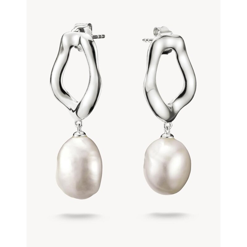 Thomas Sabo Silver earrings with frehswater pearl natural beauty in 115496699