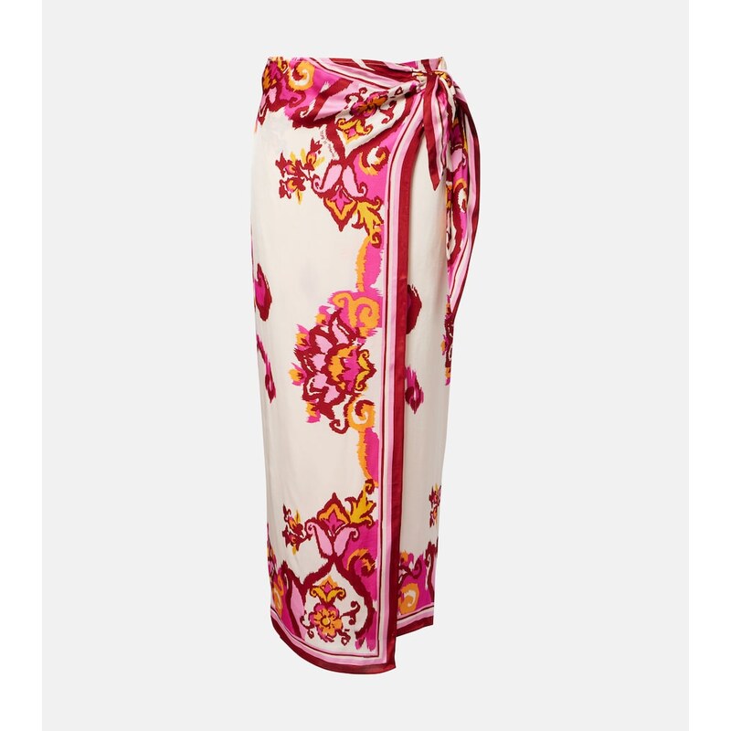 Poupette St Barth Dana printed wrap skirt