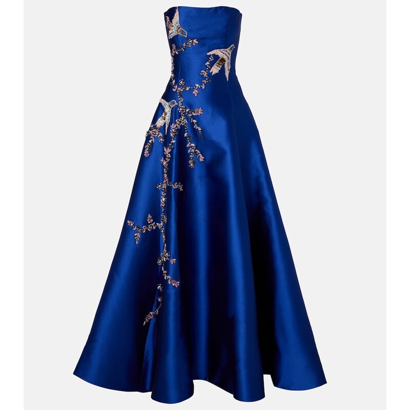 Costarellos Mavia embellished bustier gown