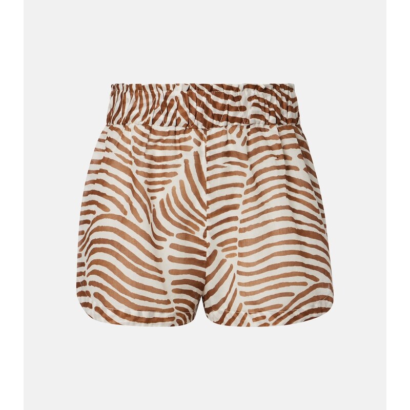 ViX Paula Hermanny Lana printed cotton shorts