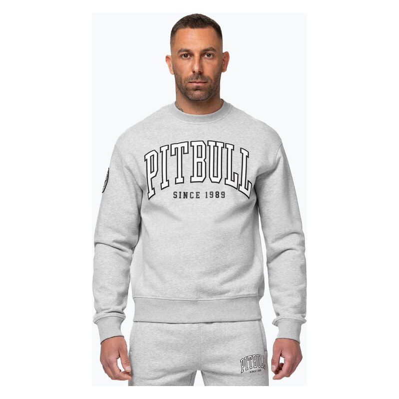 Pánská mikina Pitbull Badger Crewneck grey/melange