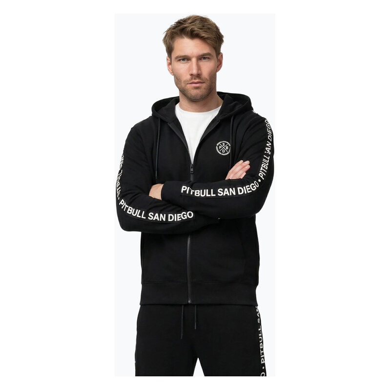 Pánská mikina Pitbull Tape Parker Hooded Zip black