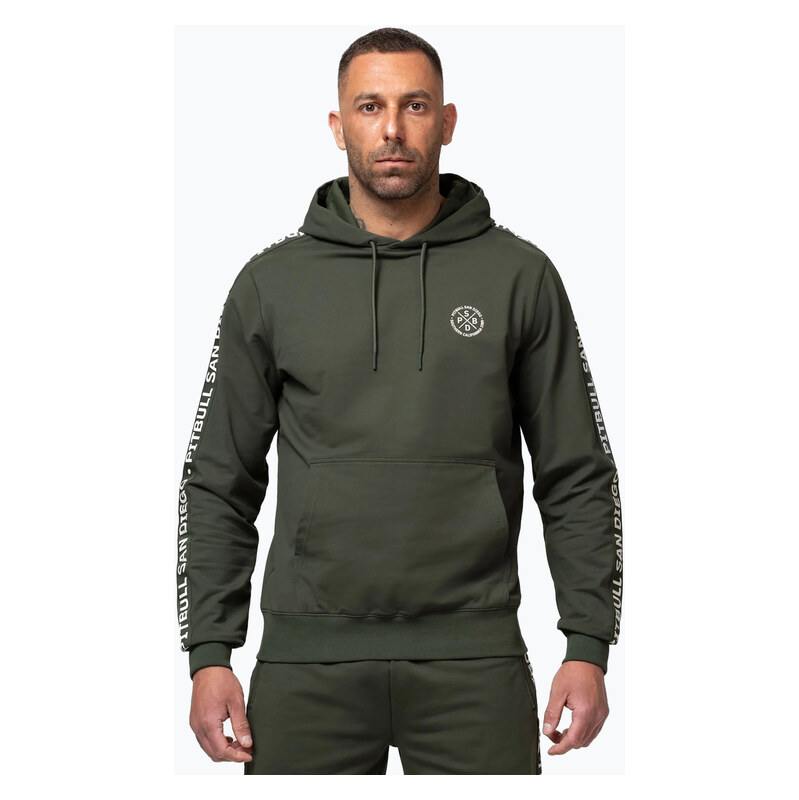Pánská mikina Pitbull Tape Parker Hooded old green