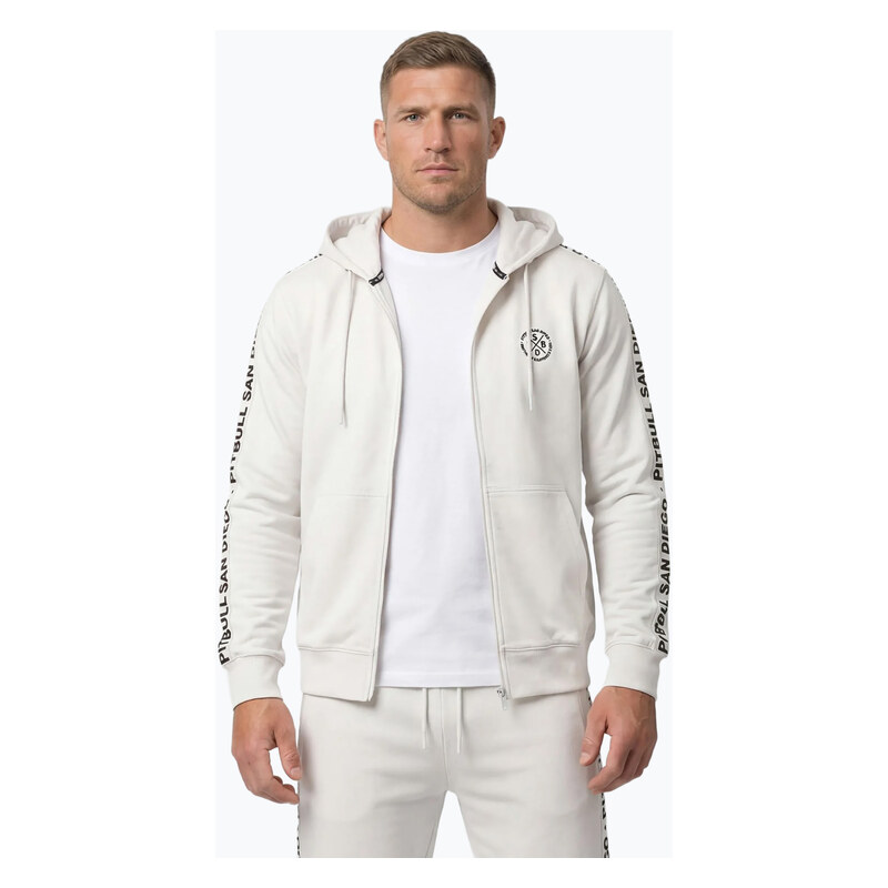 Pánská mikina Pitbull Tape Parker Hooded Zip off white