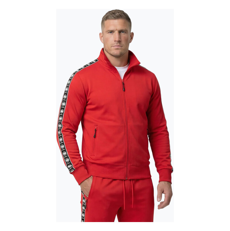 Pánská mikina Pitbull Track Jacket Powers fluo/red
