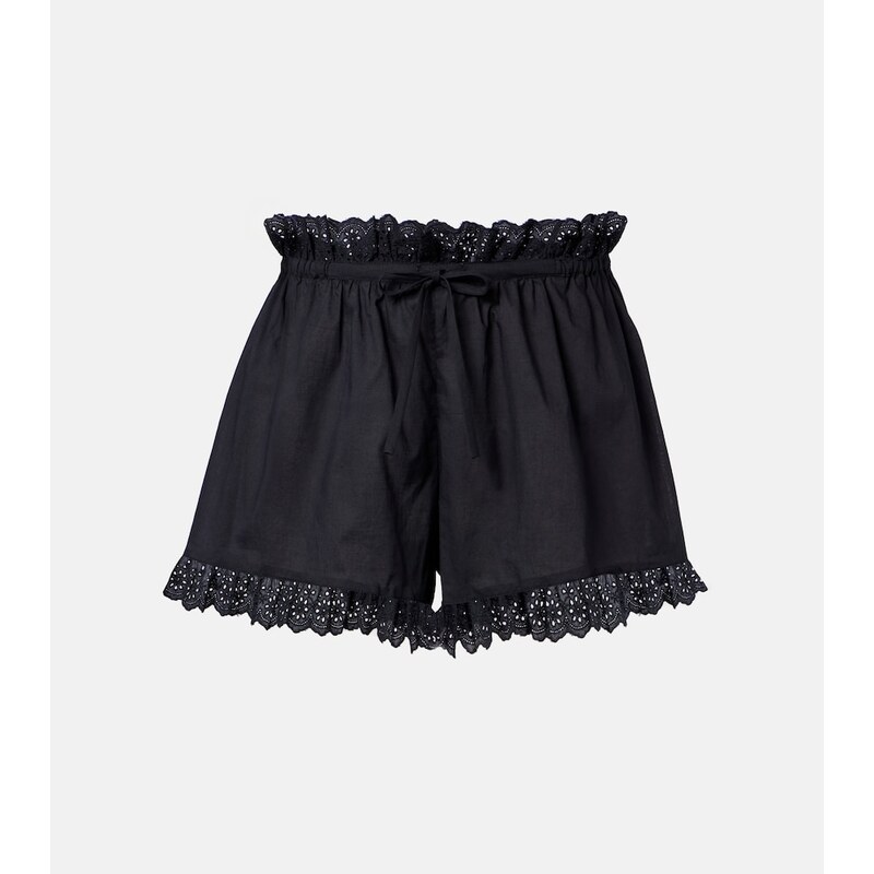 Poupette St Barth Cory broderie anglaise cotton poplin shorts