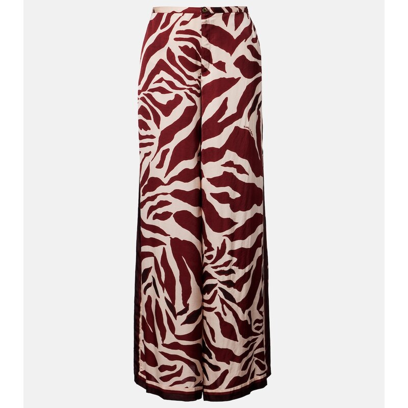 Poupette St Barth Clea animal-print palazzo pants