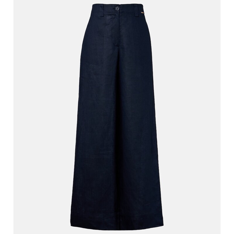 Melissa Odabash Serena linen wide-leg pants