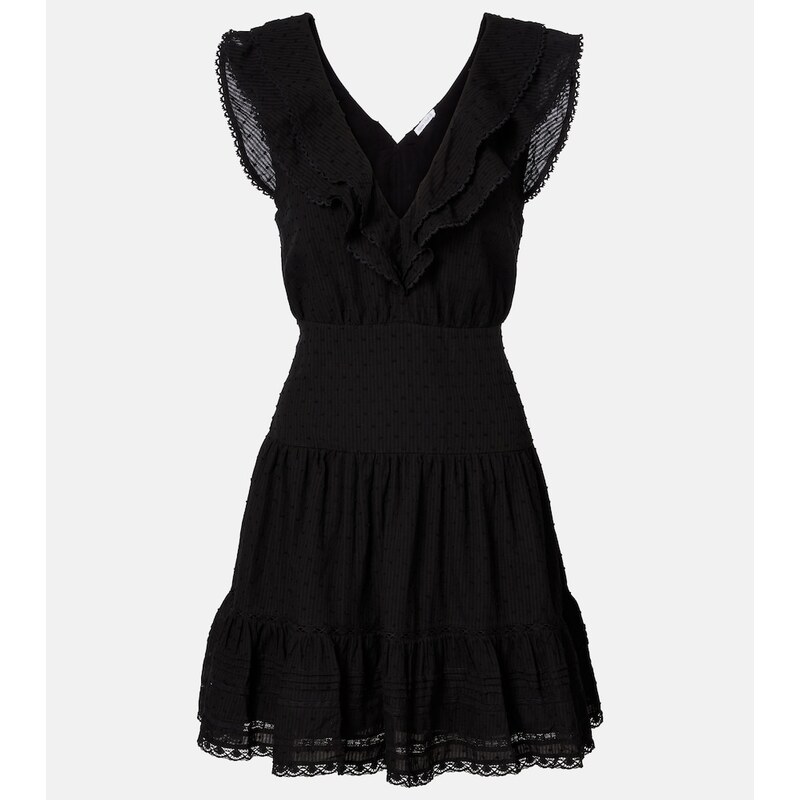 Poupette St Barth Della ruffled cotton minidress